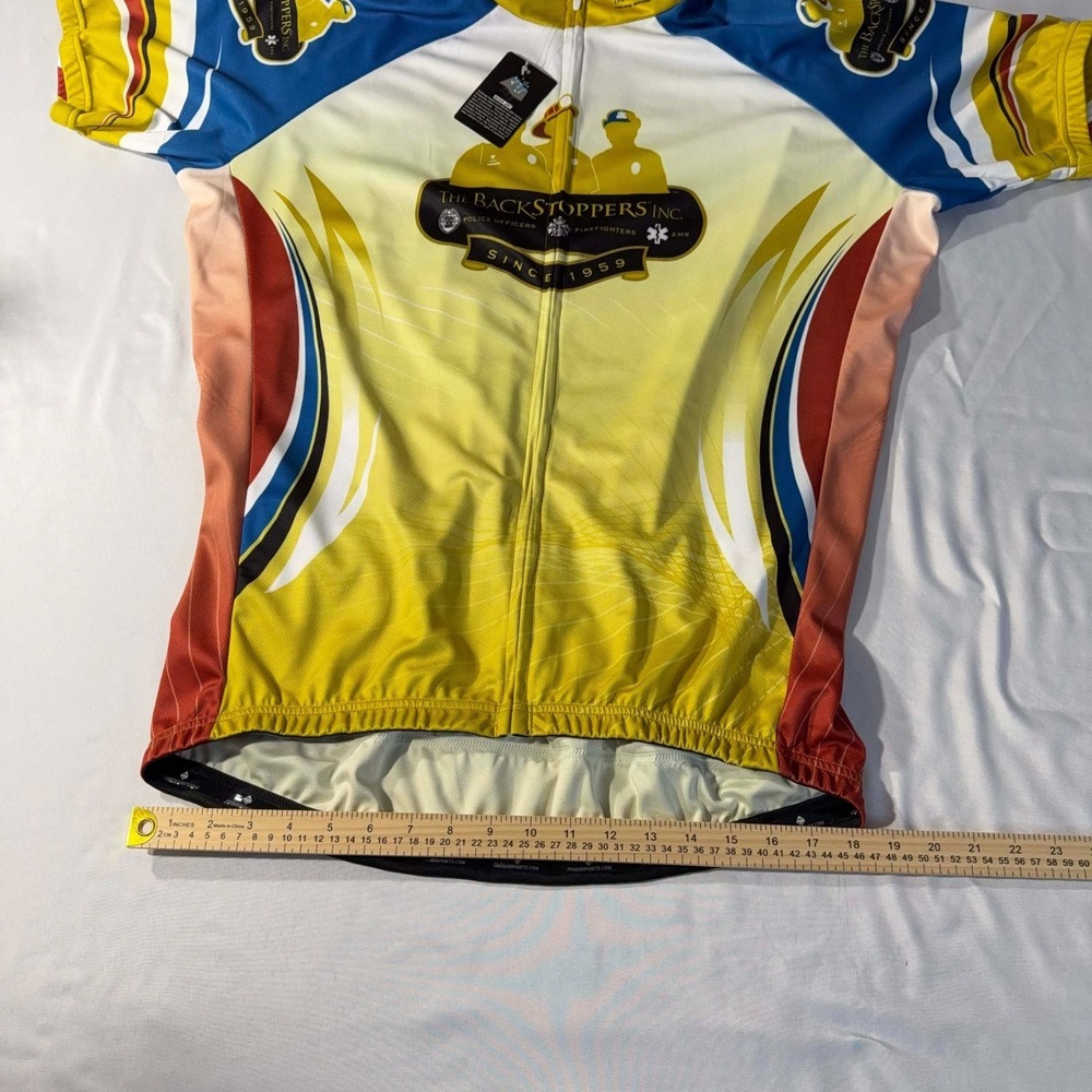 Peak 1 Sports BackStoppers Cycling Jersey Shirt Full Zip Size Mens 2XL NWT - Picture 5 of 14